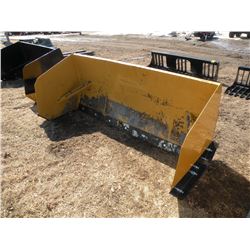 7ft snowpusher for skidloader w/bolt-on metal cutting edge -New