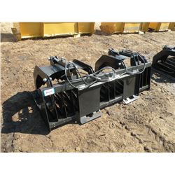 Brute 74" brush/rock grapple -tines 4 1/2" on center- New