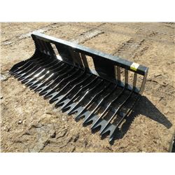 Brute 79" rock bucket -tines 4 1/4" on center-New