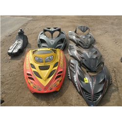 Asst used snowmobile hoods