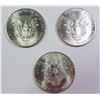 Image 2 : 3 PIECE GEM BU AMERICAN SILVER EAGLES