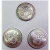 Image 2 : 3 PIECE AMERICAN SILVER EAGLES GEM BU
