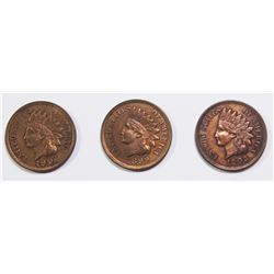 1904, 1903 AND 1899 INDIAN CENTS