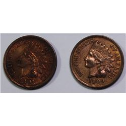 1891 AND 1909 INDIAN CENTS