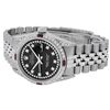 Image 4 : Rolex Mens Stainless Steel Diamond Lugs & Ruby Datejust Wristwatch