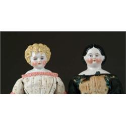 LOT OF TWO GERMAN CHINA HEAD DOLLS