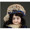 Image 1 : 22” GERMAN BISQUE TURNED SHOULDER HEAD, OPEN MOUTH WITH FOUR SMALL UPPER TEETH
