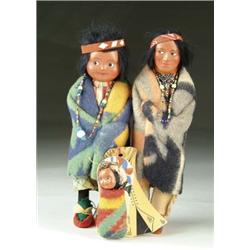 LOT OF THREE SKOOKUM DOLLS