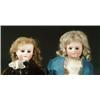 Image 1 : LOT OF TWO CLOSE MOUTH GERMAN BISQUE SHOULDER HEAD DOLLS