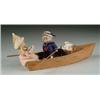 Image 1 : PAIR OF 5” JOINTED ALL-BISQUE BOY AND GIRL IN ROWBOAT