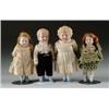 Image 1 : LOT OF FOUR JOINTED ALL-BISQUE DOLLS