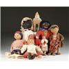 Image 1 : LOT OF SIX CLOTH RUSSIAN AND TWO BLACK CLOTH DOLLS