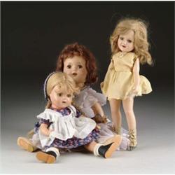 LOT OF THREE COMPOSITION DOLLS