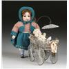 Image 1 : 7 1/2” ALL-BISQUE, BABY IN STROLLER, AND MISC