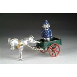 COMICAL COP IN MULE CART