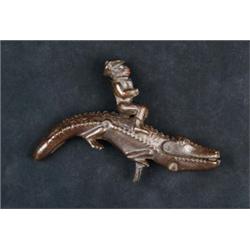 MAN ON ALLIGATOR ANIMATED TOY CAP GUN