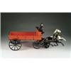 Image 1 : RED HORSE-DRAWN WAGON BY CARPENTER