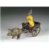 Image 1 : PIG AND CART, WITH CLOWN DRIVER BELL TOY
