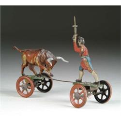 MATADOR AND BULL SPRING TOY