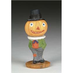 FIGURAL PUMPKIN CANDY CONTAINER