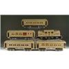 Image 1 : LOT OF FIVE LIONEL STANDARD GAUGE CARS W/ #408E LOCOMOTIVE