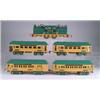 Image 1 : LOT OF FIVE INCLUDES AMERICAN FLYER STANDARD GAUGE LOCOMOTIVE #4637 WITH FOUR CARS