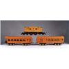 Image 1 : IVES STANDARD GAUGE ELECTRIC LOCOMOTIVE #3243 WITH TWO CARS