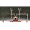 Image 1 : LOT OF 2 LIONEL SIGNAL BRIDGES, 2 FLOODLIGHT TOWERS, & PANEL BOARD