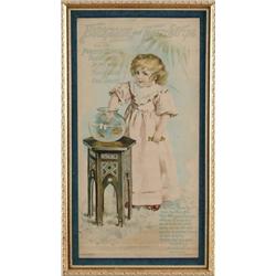 BUCK SHOE TOBACCO ROLL DOWN SIGN