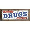 Image 1 : LEADED GLASS REXALL DRUGS SIGN