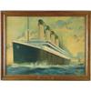 Image 1 : WHITE STAR LINE “OLYMPIC," "TITANIC” STEAMSHIP LITHO