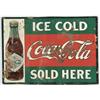 Image 1 : COCA-COLA 1914 TIN SIGN