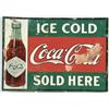 Image 1 : COCA-COLA 1914 TIN SIGN