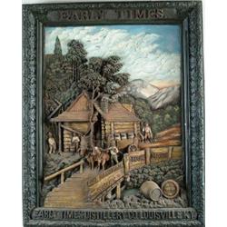EARLY TIMES WHISKEY PLASTER SIGN
