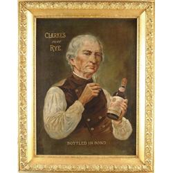 CLARKE’S RYE WHISKEY CANVAS SIGN