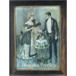 SCHENLEY PURE RYE TIN SIGN