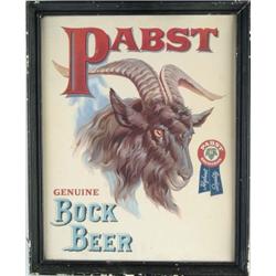 PABST BOCK BEER CARDBOARD SIGN