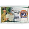 Image 1 : GULF MOTOR OIL CANVAS BANNER