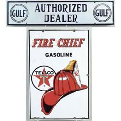 LOT OF TWO PORCELAIN AUTOMOTIVE SIGNS