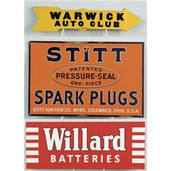 LOT OF THREE TIN SIGNS