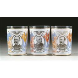 LOT OF 3 NAVAL HERO SOUVENIR GLASSES