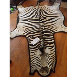 AFRICAN ZEBRA HIDE/RUG EXCEPTIONAL SIZE & GRADE