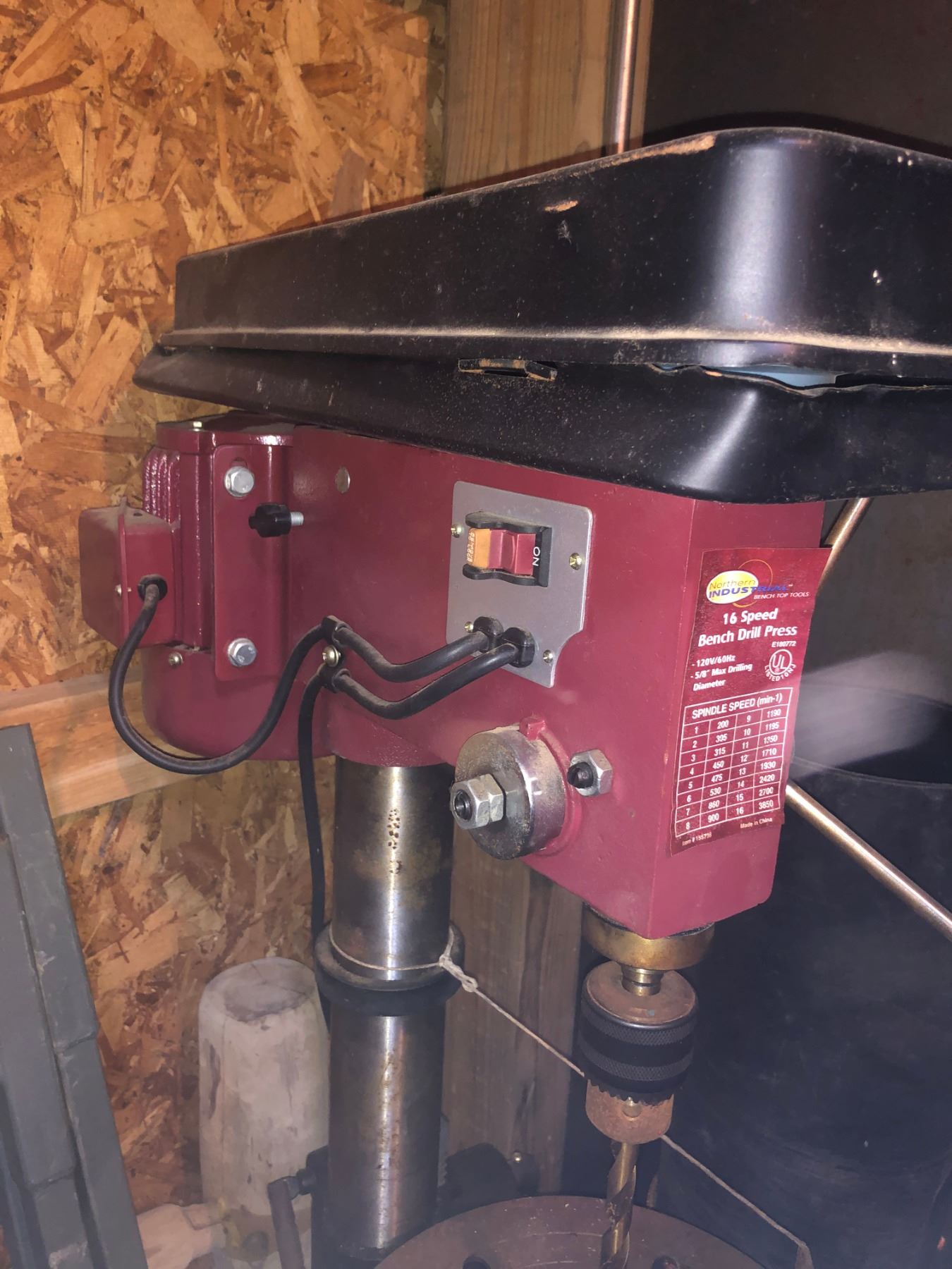 NORTHERN INDUSTRIES 16 SPEED BENCH DRILL PRESS
