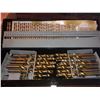 Image 1 : GOLD COATED LARGE ASSORTED DRILL BITS WITH CASE