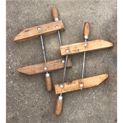 PAIR OF WOOD CLAMPS