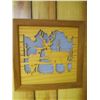 Image 1 : WOOD LASER ART BUCK & DOE WALL ART