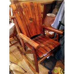 RUSTIC WOODEN CABIN STYLE ROCKER