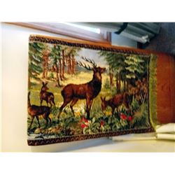 BEAUTIFUL LARGE ELK TAPESTRY