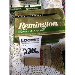 .338 WIN MAG LOT REMINGTON/HORNADY. 1 FULL REMINGTON/PARTIAL HORNADY/EMPTY BRASS