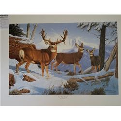 UNFRAMED ART "SNOW BASIN" BY TOM MANSANAREZ SIGNED ARTIST PROOF